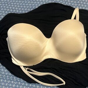 Victoria's Secret Cream Strapless Bra